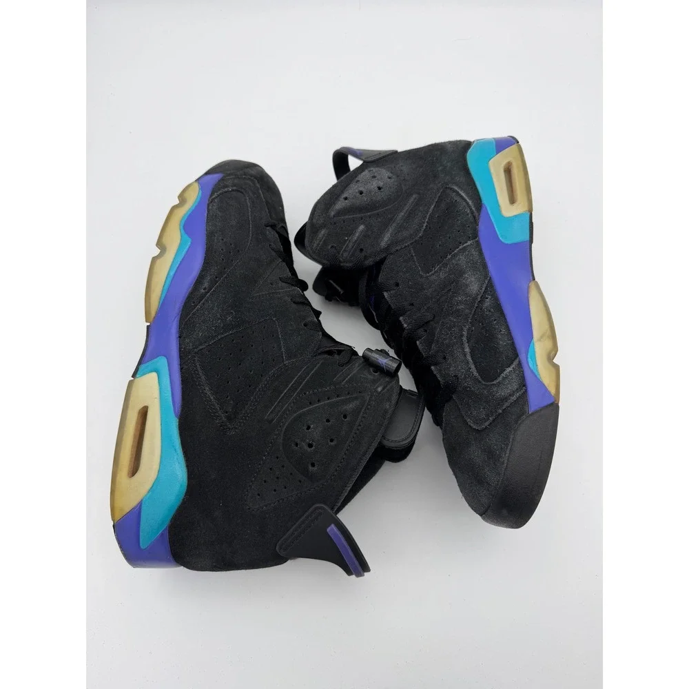 Nike Air Jordan 6 Retro Aqua Black Suede CT8529-004 Mens SZ 13 High Top Sneaker